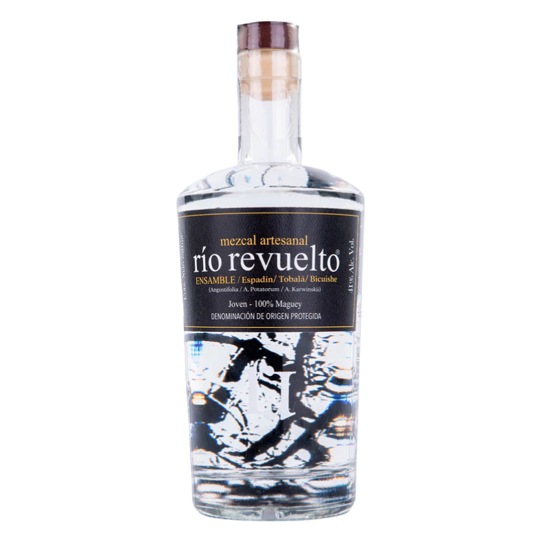 Mezcal Río Revuelto Ensamble 3 Agaves Espadín Tobala Bicuishe 750 ml