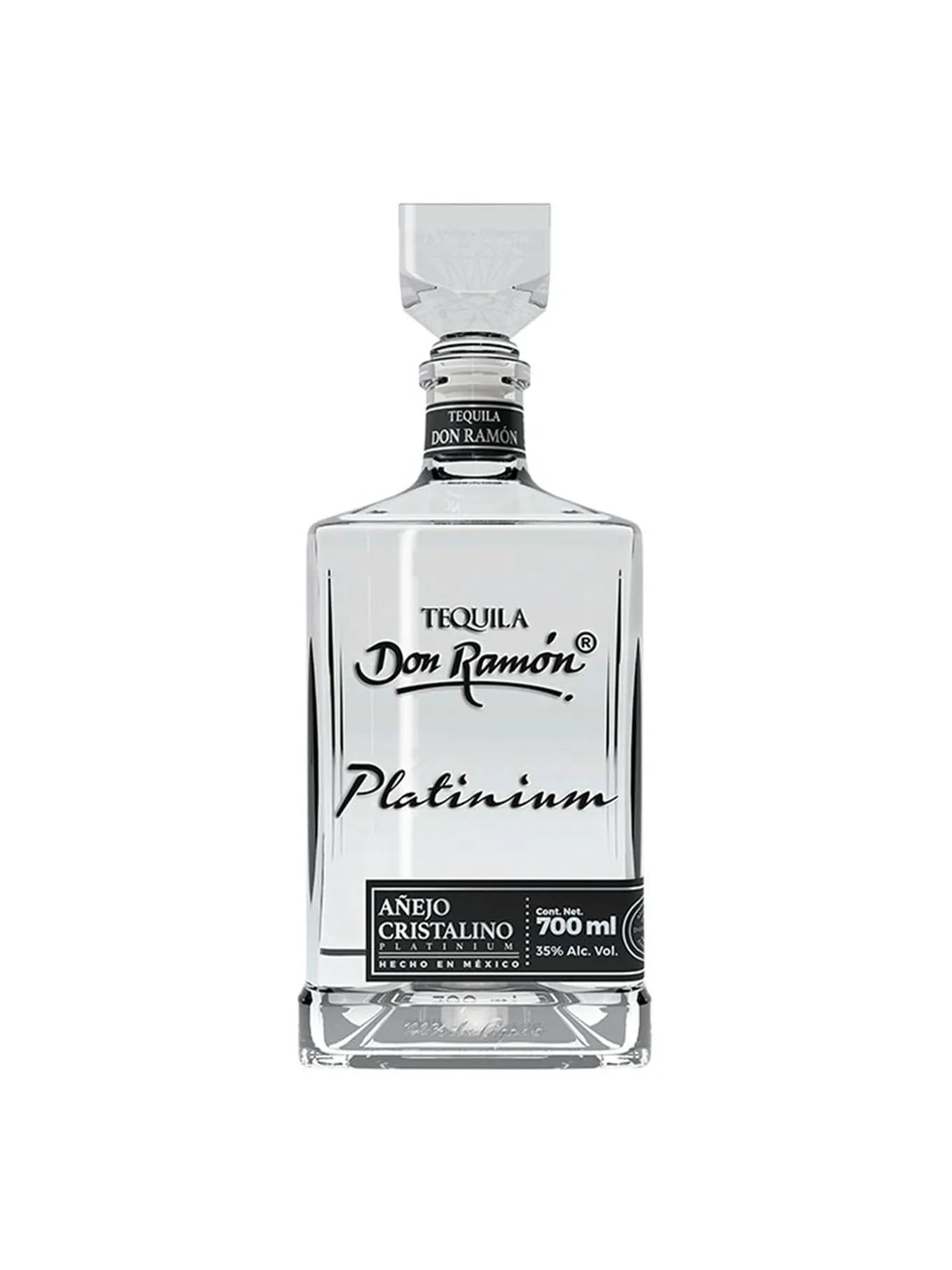 Tequila Don Ramon Añejo Cristalino Platinium 700 Ml